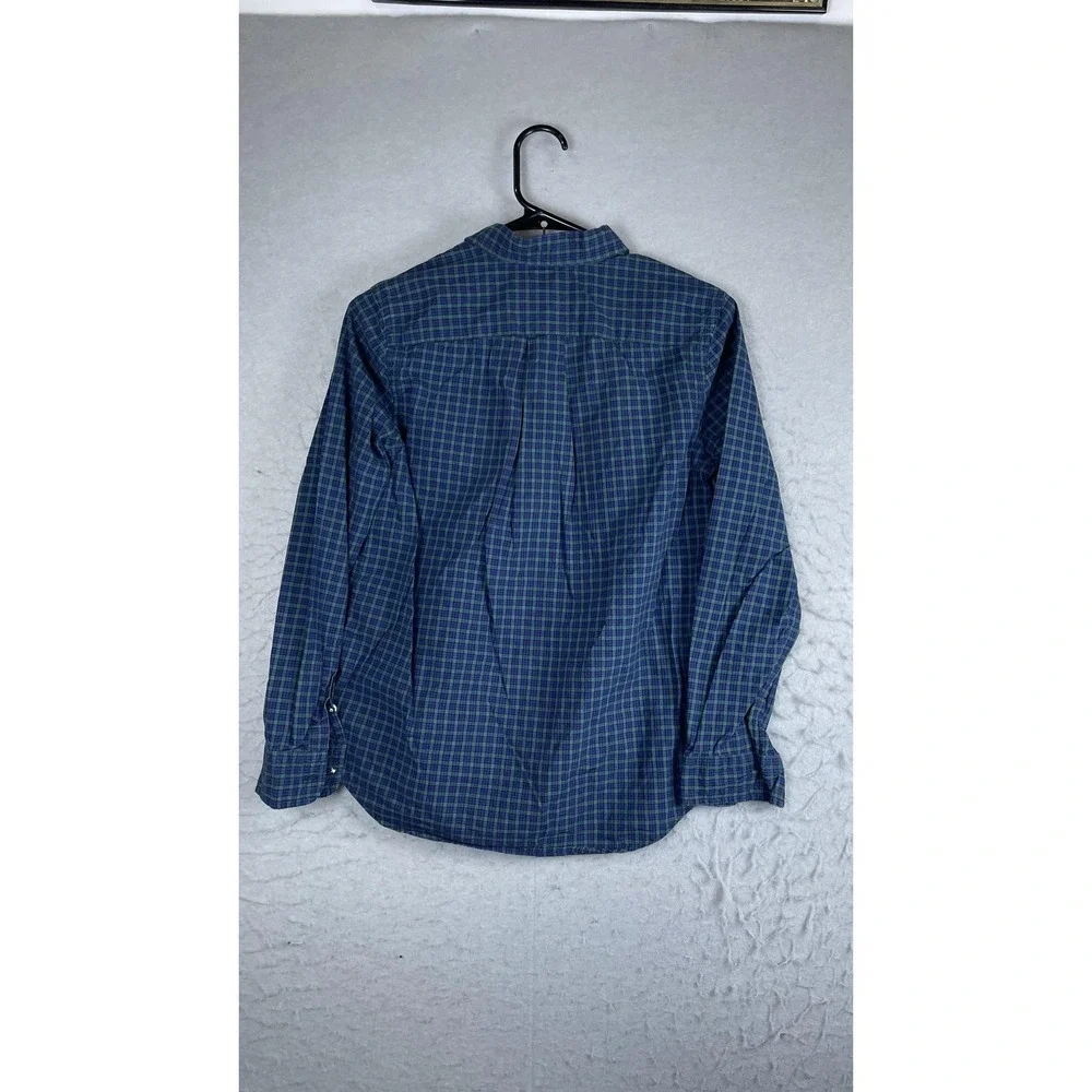 Ralph Lauren Shirt Boys Large 14-16 Green Button‎ Down Long Sleeve Pony Logo
